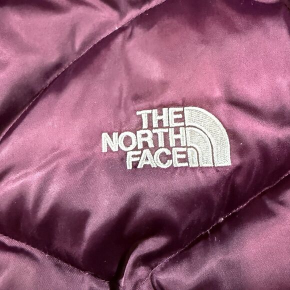 THE NORTH FACE 550 ACONCAGUA GOOSE DOWN FILL PUFFER PLUM PURPLE JACKET SZ L - Picture 4 of 8